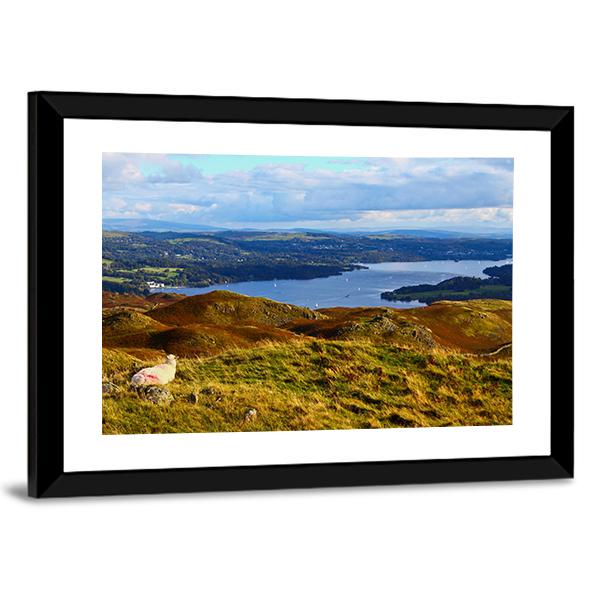 Windermere Lake In England Panoramic Canvas Wall Art-1 Piece-36" x 12"-Tiaracle