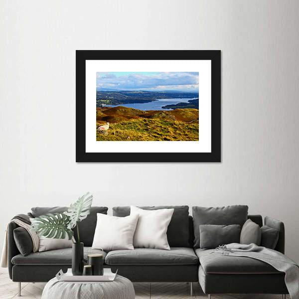Windermere Lake In England Panoramic Canvas Wall Art-1 Piece-36" x 12"-Tiaracle