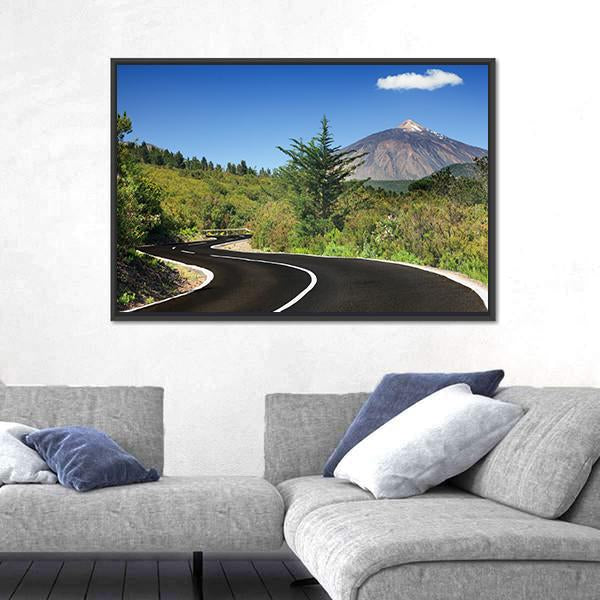 Winding Mountain Road Canvas Wall Art-5 Horizontal-Gallery Wrap-22" x 12"-Tiaracle