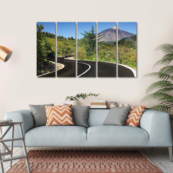 Winding Mountain Road Canvas Wall Art-5 Horizontal-Gallery Wrap-22" x 12"-Tiaracle