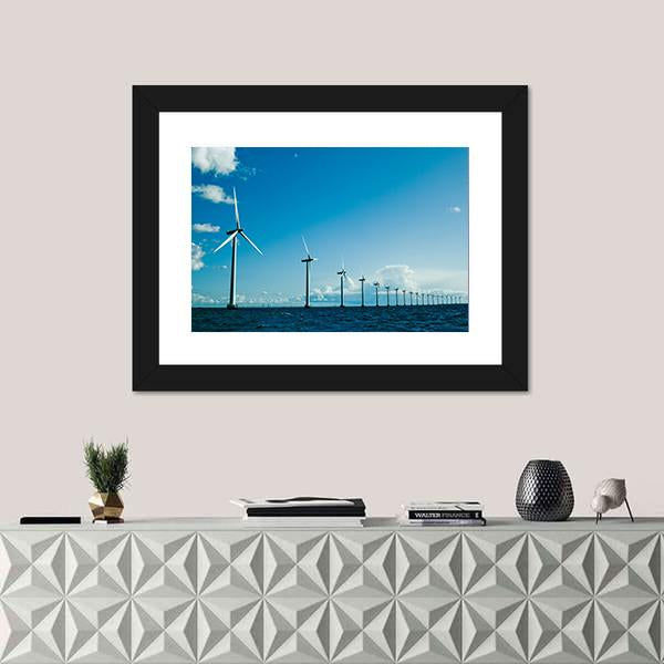Windmills In Denmark Canvas Wall Art-1 Piece-Framed Print-20" x 16"-Tiaracle