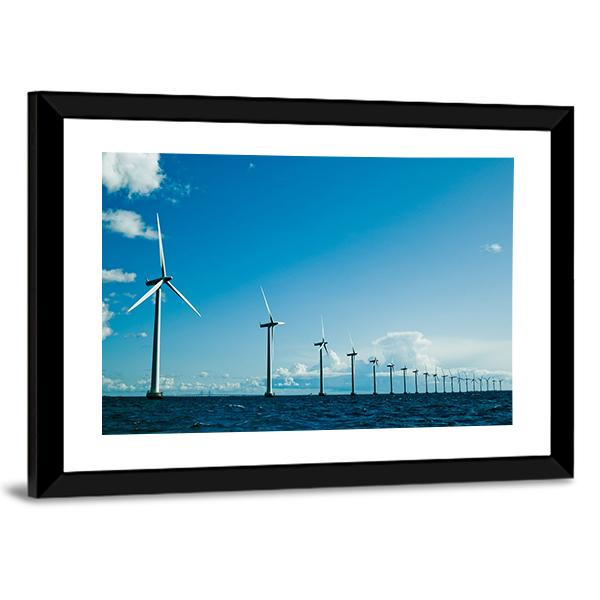 Windmills In Denmark Canvas Wall Art-3 Horizontal-Gallery Wrap-25" x 16"-Tiaracle