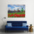 Windmills With Red Tulips Canvas Wall Art-1 Piece-Gallery Wrap-48" x 32"-Tiaracle