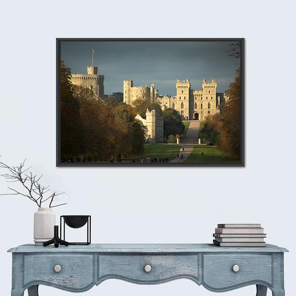 Windsor Castle Canvas Wall Art-1 Piece-Floating Frame-24" x 16"-Tiaracle