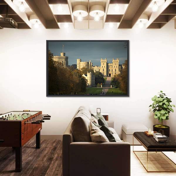 Windsor Castle Canvas Wall Art-5 Horizontal-Gallery Wrap-22" x 12"-Tiaracle