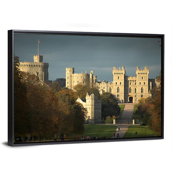 Windsor Castle Canvas Wall Art-5 Horizontal-Gallery Wrap-22" x 12"-Tiaracle