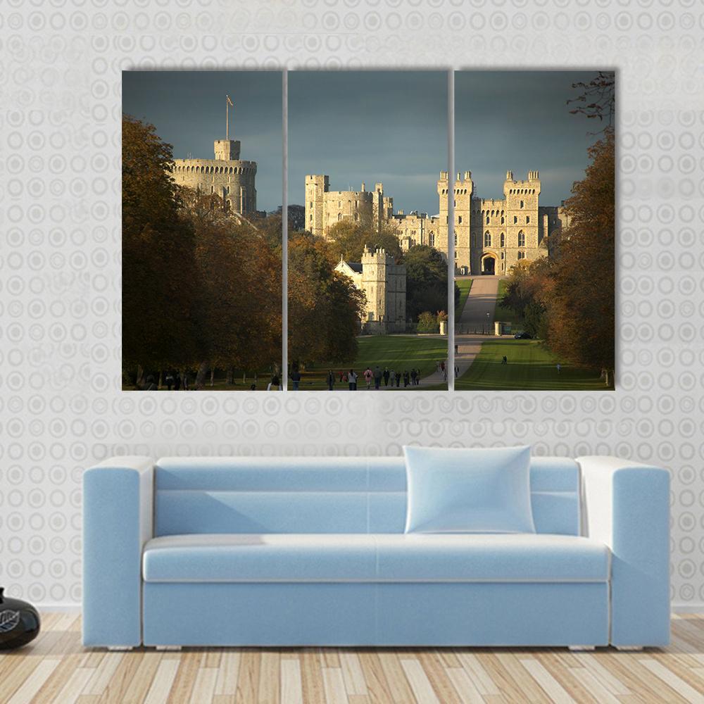 Windsor Castle Canvas Wall Art-3 Horizontal-Gallery Wrap-37" x 24"-Tiaracle