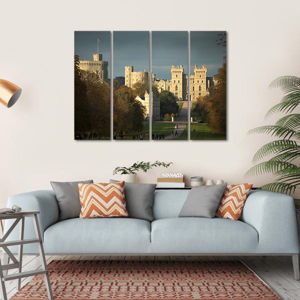 Windsor Castle Canvas Wall Art-4 Horizontal-Gallery Wrap-34" x 24"-Tiaracle