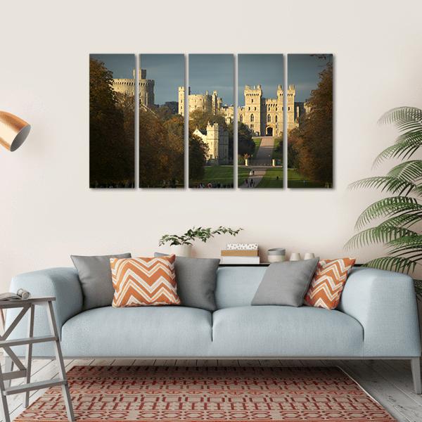 Windsor Castle Canvas Wall Art-5 Horizontal-Gallery Wrap-22" x 12"-Tiaracle