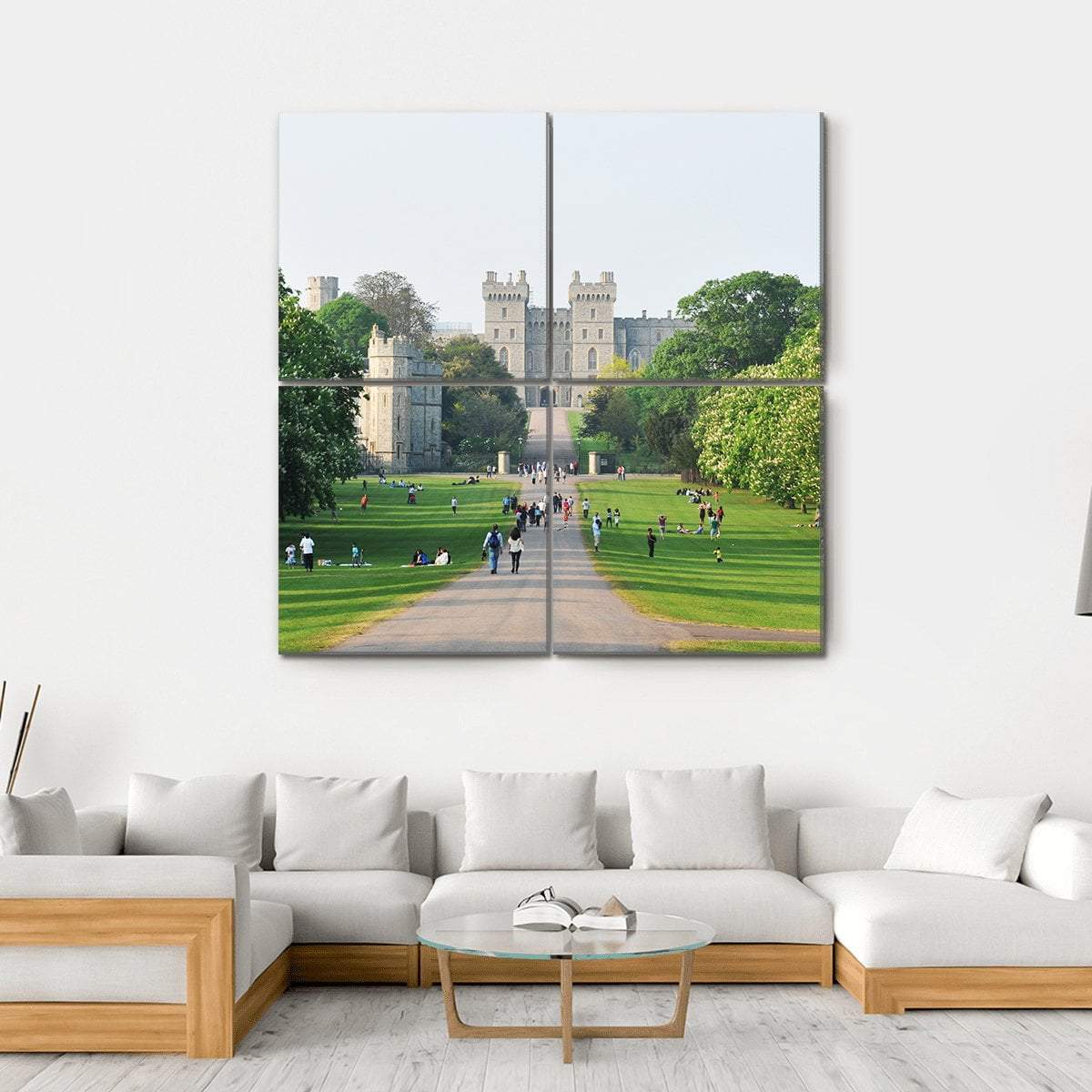 Windsor Park Canvas Wall Art-4 Square-Gallery Wrap-17" x 17"-Tiaracle
