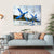 Wing Of Aircraft Against The Sky Canvas Wall Art-4 Horizontal-Gallery Wrap-34" x 24"-Tiaracle