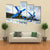 Wing Of Aircraft Against The Sky Canvas Wall Art-1 Piece-Gallery Wrap-48" x 32"-Tiaracle