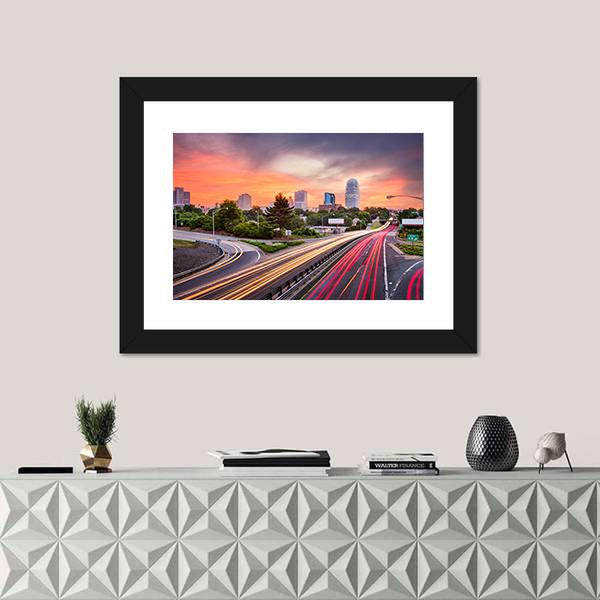Winston Salem North Carolina Canvas Wall Art-1 Piece-Framed Print-20" x 16"-Tiaracle