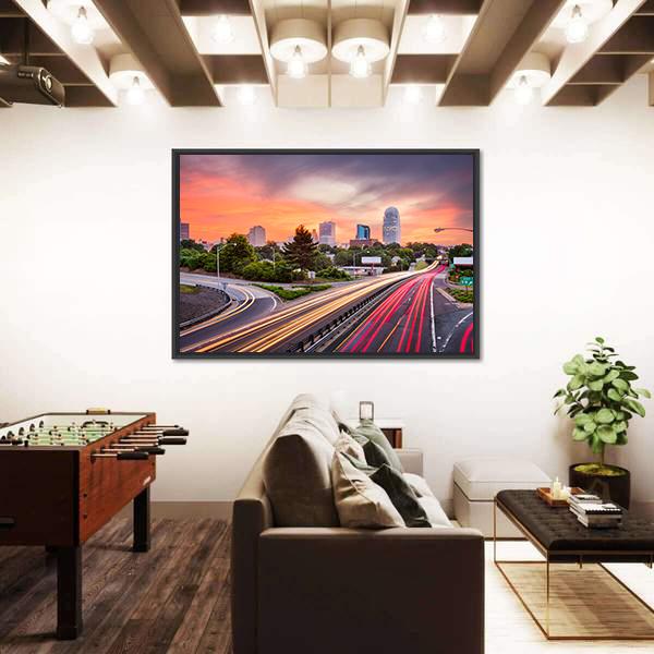 Winston Salem North Carolina Canvas Wall Art-3 Horizontal-Gallery Wrap-25" x 16"-Tiaracle