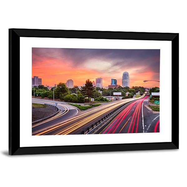 Winston Salem North Carolina Canvas Wall Art-3 Horizontal-Gallery Wrap-25" x 16"-Tiaracle