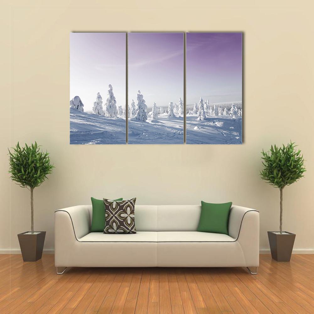 Trees In Winter Canvas Wall Art-3 Horizontal-Gallery Wrap-37" x 24"-Tiaracle
