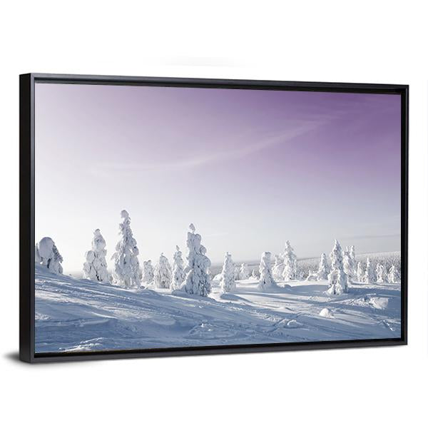 Trees In Winter Canvas Wall Art-3 Horizontal-Gallery Wrap-25" x 16"-Tiaracle