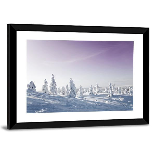 Trees In Winter Canvas Wall Art-3 Horizontal-Gallery Wrap-25" x 16"-Tiaracle