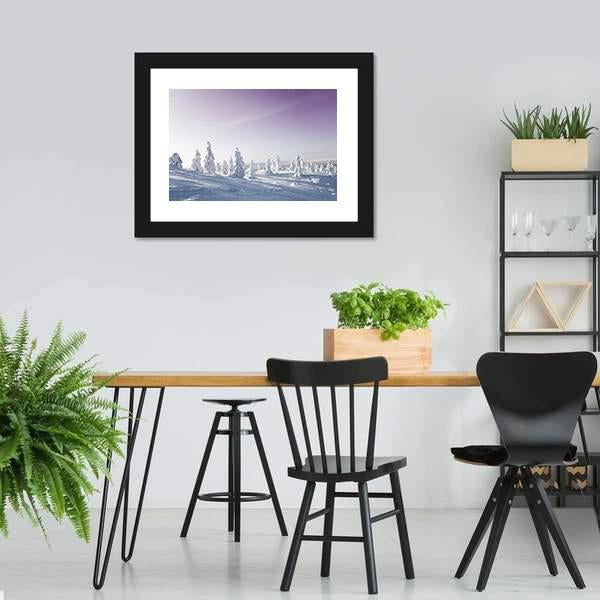 Trees In Winter Canvas Wall Art-3 Horizontal-Gallery Wrap-25" x 16"-Tiaracle