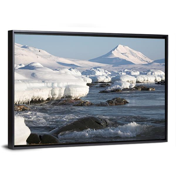 Winter Arctic Landscape Canvas Wall Art-3 Horizontal-Gallery Wrap-25" x 16"-Tiaracle