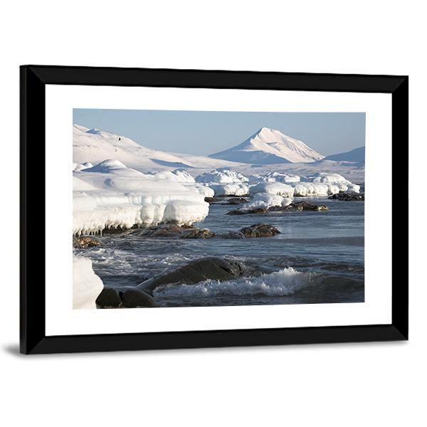 Winter Arctic Landscape Canvas Wall Art-3 Horizontal-Gallery Wrap-25" x 16"-Tiaracle