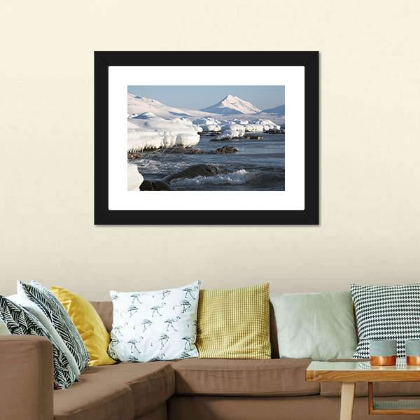 Winter Arctic Landscape Canvas Wall Art-3 Horizontal-Gallery Wrap-25" x 16"-Tiaracle