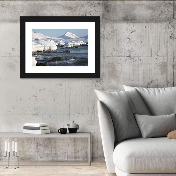Winter Arctic Landscape Panoramic Canvas Wall Art-1 Piece-36" x 12"-Tiaracle