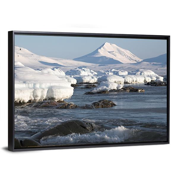 Winter Arctic Landscape Panoramic Canvas Wall Art-1 Piece-36" x 12"-Tiaracle