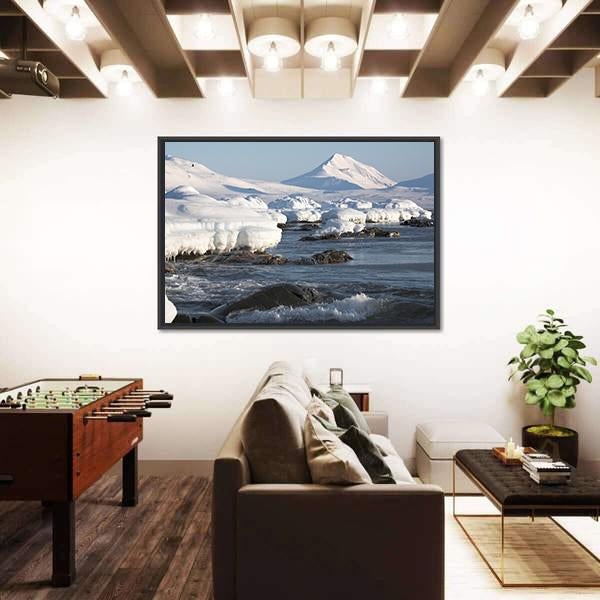 Winter Arctic Landscape Panoramic Canvas Wall Art-1 Piece-36" x 12"-Tiaracle