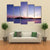 Winter Evening At Countryside Canvas Wall Art-1 Piece-Gallery Wrap-48" x 32"-Tiaracle