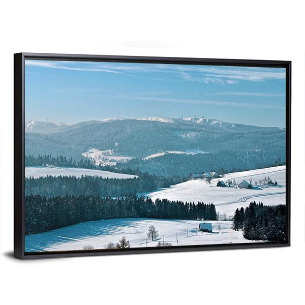 Winter In Breitnau In The Black Forest Canvas Wall Art-3 Horizontal-Gallery Wrap-25" x 16"-Tiaracle