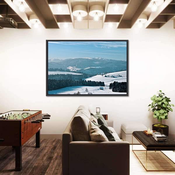 Winter In Breitnau In The Black Forest Canvas Wall Art-3 Horizontal-Gallery Wrap-25" x 16"-Tiaracle