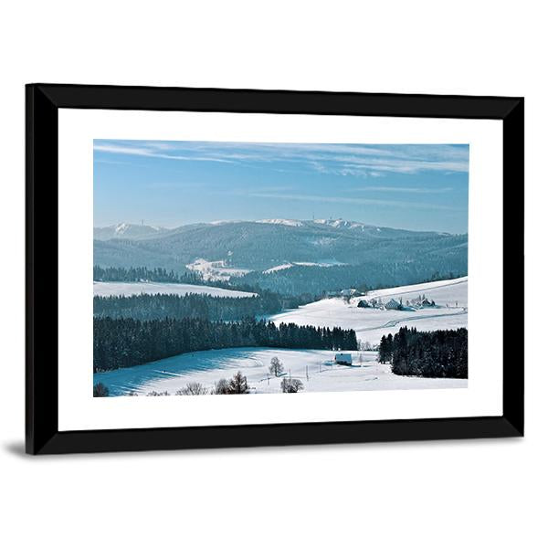 Winter In Breitnau In The Black Forest Canvas Wall Art-3 Horizontal-Gallery Wrap-25" x 16"-Tiaracle