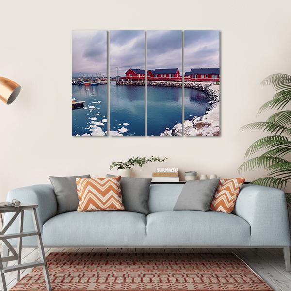 Winter In Norway Canvas Wall Art-4 Horizontal-Gallery Wrap-34" x 24"-Tiaracle