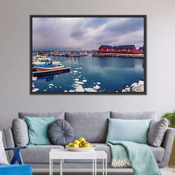 Winter In Norway Canvas Wall Art-5 Horizontal-Gallery Wrap-22" x 12"-Tiaracle