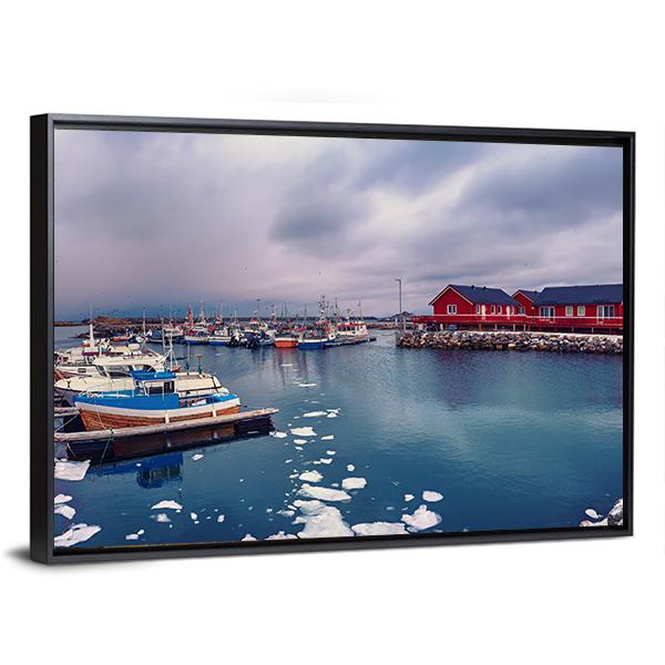 Winter In Norway Canvas Wall Art-5 Horizontal-Gallery Wrap-22" x 12"-Tiaracle