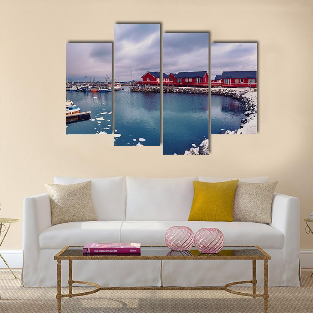 Winter In Norway Canvas Wall Art-4 Pop-Gallery Wrap-50" x 32"-Tiaracle