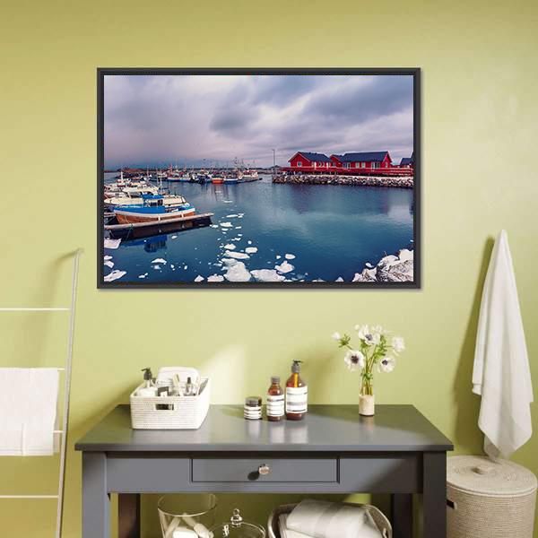 Winter In Norway Panoramic Canvas Wall Art-1 Piece-36" x 12"-Tiaracle