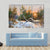 Winter Landscape At Sunset Canvas Wall Art-3 Horizontal-Gallery Wrap-37" x 24"-Tiaracle
