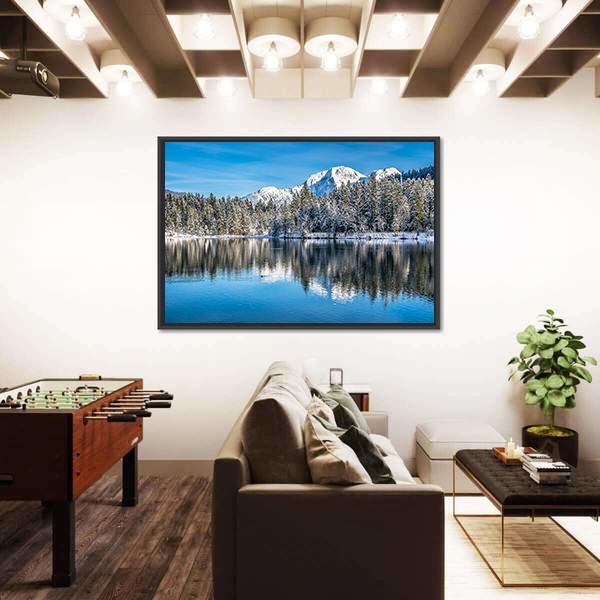 Winter Landscape In The Bavarian Alps Canvas Wall Art-3 Horizontal-Gallery Wrap-25" x 16"-Tiaracle