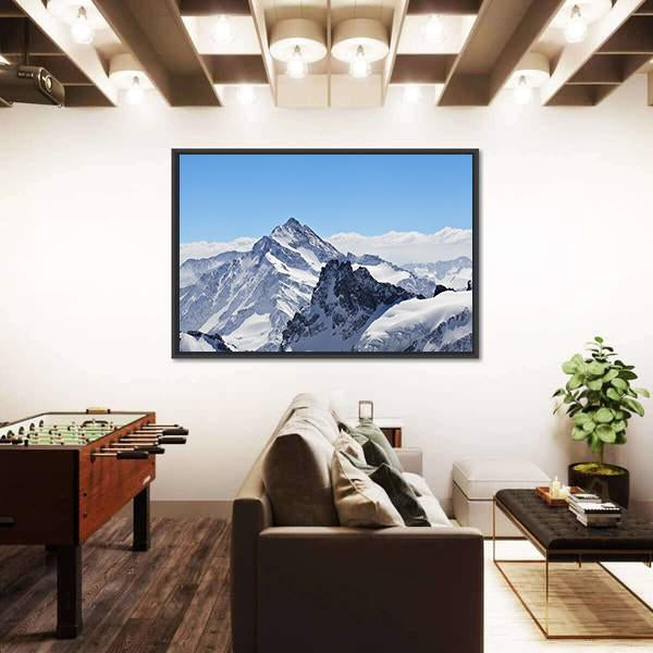 Winter Landscape In The Matterhorn Canvas Wall Art-3 Horizontal-Gallery Wrap-25" x 16"-Tiaracle