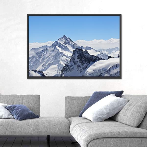 Winter Landscape In The Matterhorn Canvas Wall Art-3 Horizontal-Gallery Wrap-25" x 16"-Tiaracle