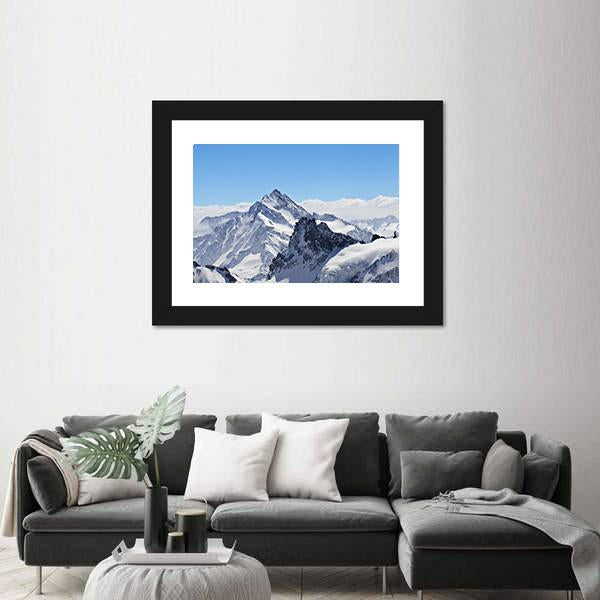 Winter Landscape In The Matterhorn Canvas Wall Art-3 Horizontal-Gallery Wrap-25" x 16"-Tiaracle