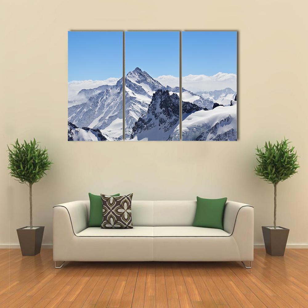 Winter Landscape In The Matterhorn Canvas Wall Art-3 Horizontal-Gallery Wrap-37" x 24"-Tiaracle