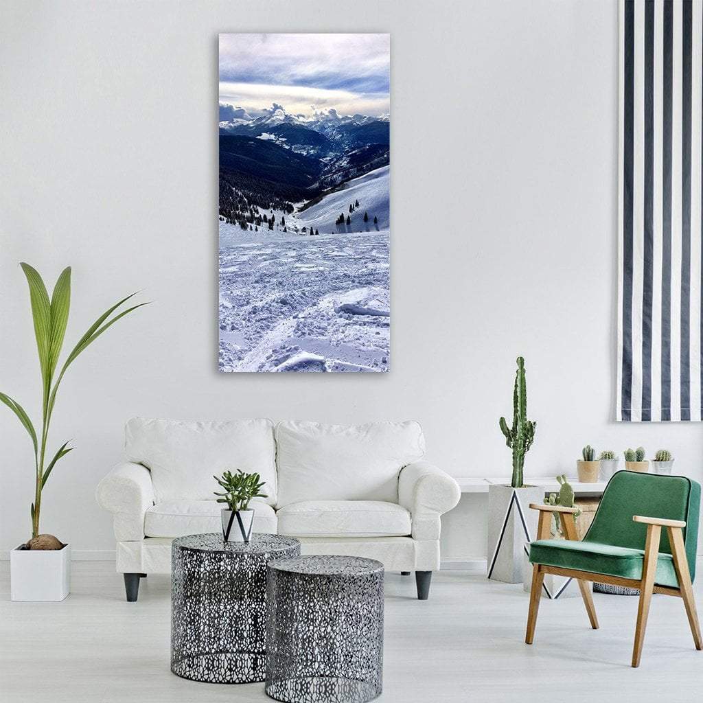 Winter Sky Landscape In Colorado Vertical Canvas Wall Art-1 Vertical-Gallery Wrap-12" x 24"-Tiaracle