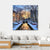 Winter View On The City Canals Of Amsterdam Canvas Wall Art-4 Square-Gallery Wrap-17" x 17"-Tiaracle