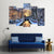 Winter View On The City Canals Of Amsterdam Canvas Wall Art-5 Pop-Gallery Wrap-47" x 32"-Tiaracle