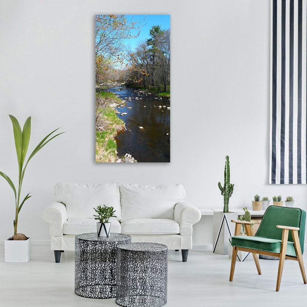 Wisconsin River Vertical Canvas Wall Art-1 Vertical-Gallery Wrap-12" x 24"-Tiaracle
