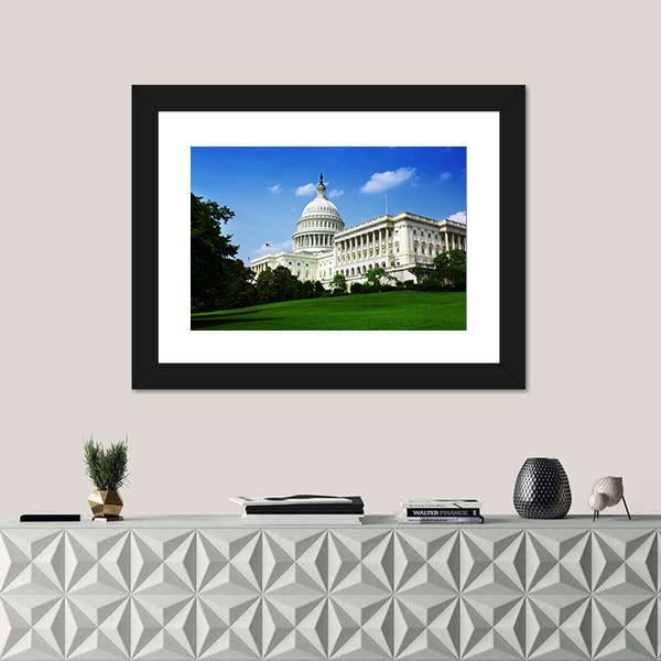 Wisconsin State Capital Building Canvas Wall Art-1 Piece-Framed Print-20" x 16"-Tiaracle