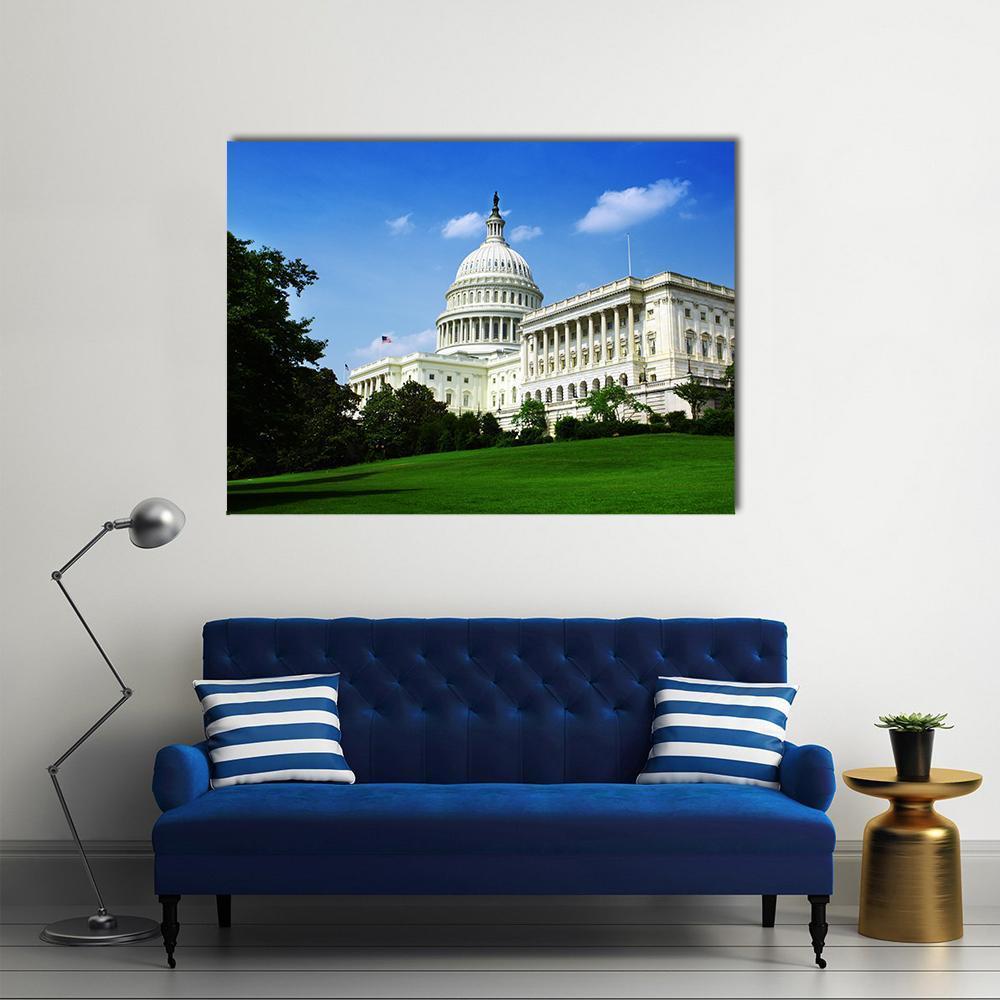 Wisconsin State Capital Building Canvas Wall Art-5 Star-Gallery Wrap-62" x 32"-Tiaracle